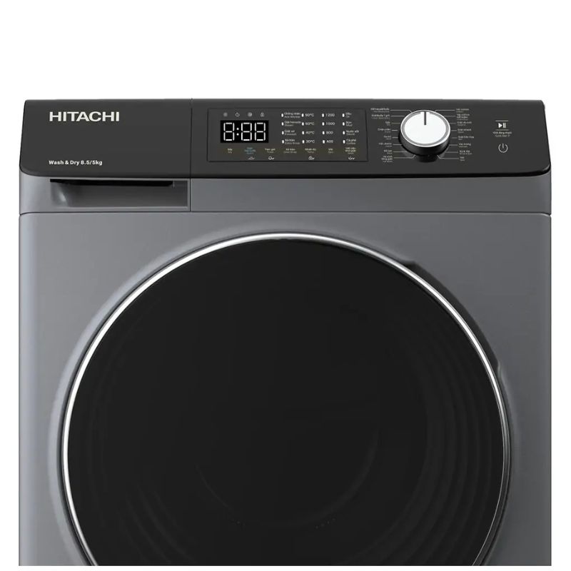 Máy Giặt Sấy Hitachi Inverter Giặt 8.5 Kg - Sấy 5 Kg BD-D852HVOS cửa trước 4 Bảng điều khiển máy Giặt Sấy Hitachi Inverter Giặt 8.5 Kg - Sấy 5 Kg BD-D852HVOS cửa trước