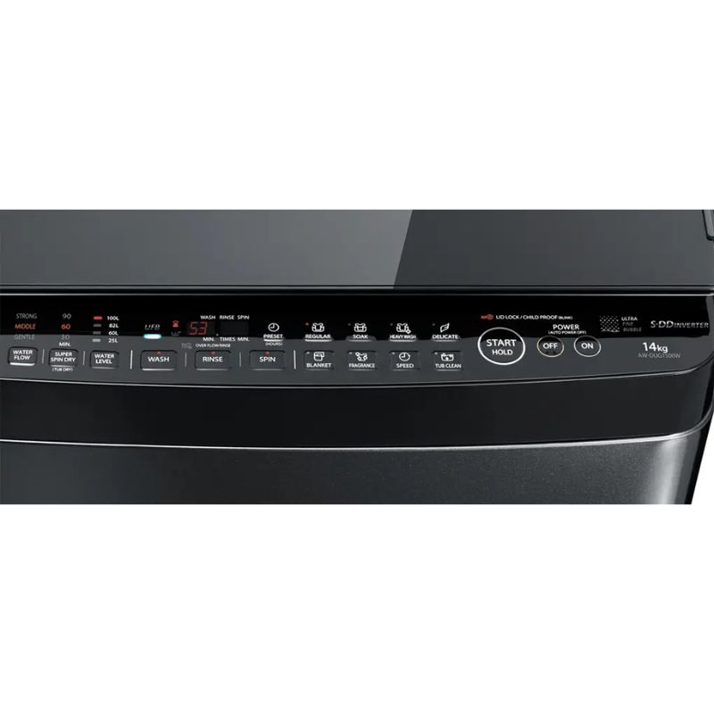 Máy Giặt Toshiba Inverter 14 Kg AW-DUG1500WV (KK) cửa trên 5 Bảng điều khiển máy Giặt Toshiba Inverter 14 Kg AW-DUG1500WV (KK) cửa trên