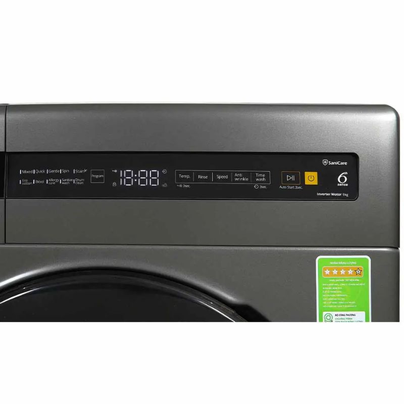 Máy Giặt Whirlpool Inverter 8 Kg FWEB8002FG cửa trước 5 Bảng điều khiển máy Giặt Whirlpool Inverter 8 Kg FWEB8002FG cửa trước