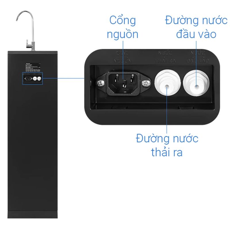 Máy lọc nước Panasonic TK-CA811K-VN 4 Cổng nguồn máy lọc nước Panasonic TK-CA811K-VN