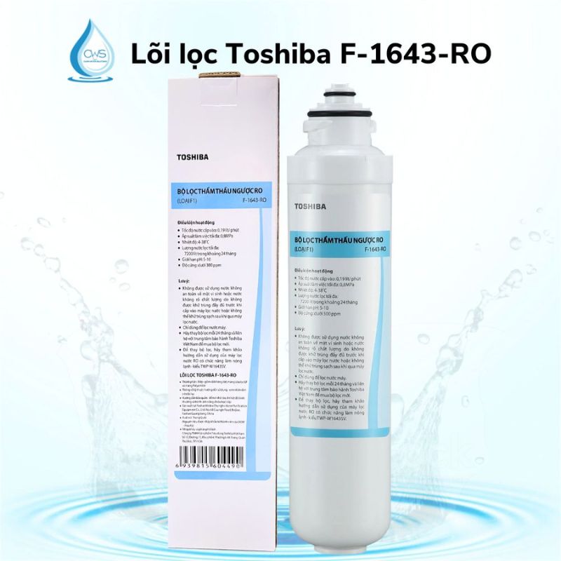 Lõi lọc nước Toshiba F-1643-RO 5 Đóng gói lõi lọc nước Toshiba F-1643-RO
