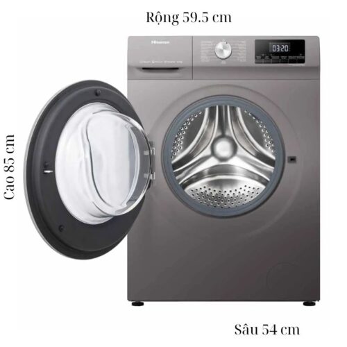 Máy Giặt Hisense Inverter 9.5 Kg WFQY9514EVJMT cửa trước 9 Kích thước máy Giặt Hisense Inverter 9.5 Kg WFQY9514EVJMT cửa trước