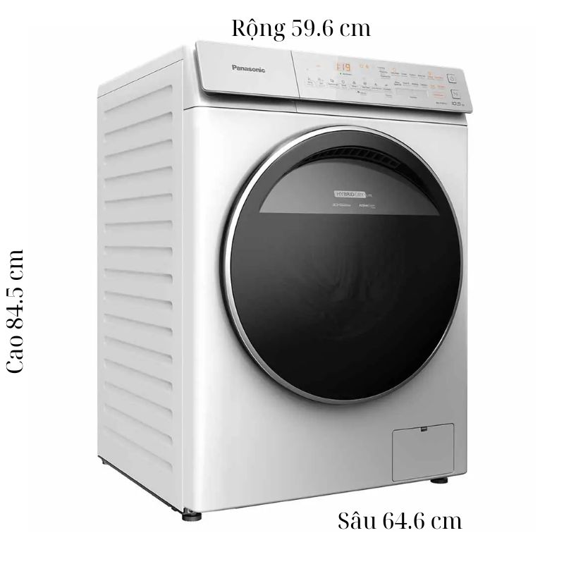 Máy Giặt Sấy Panasonic Inverter Giặt 10.5 Kg - Sấy 2 Kg NA-V105FC1WV 5 Kích thước máy Giặt Sấy Panasonic Inverter Giặt 10.5 Kg - Sấy 2 Kg NA-V105FC1WV