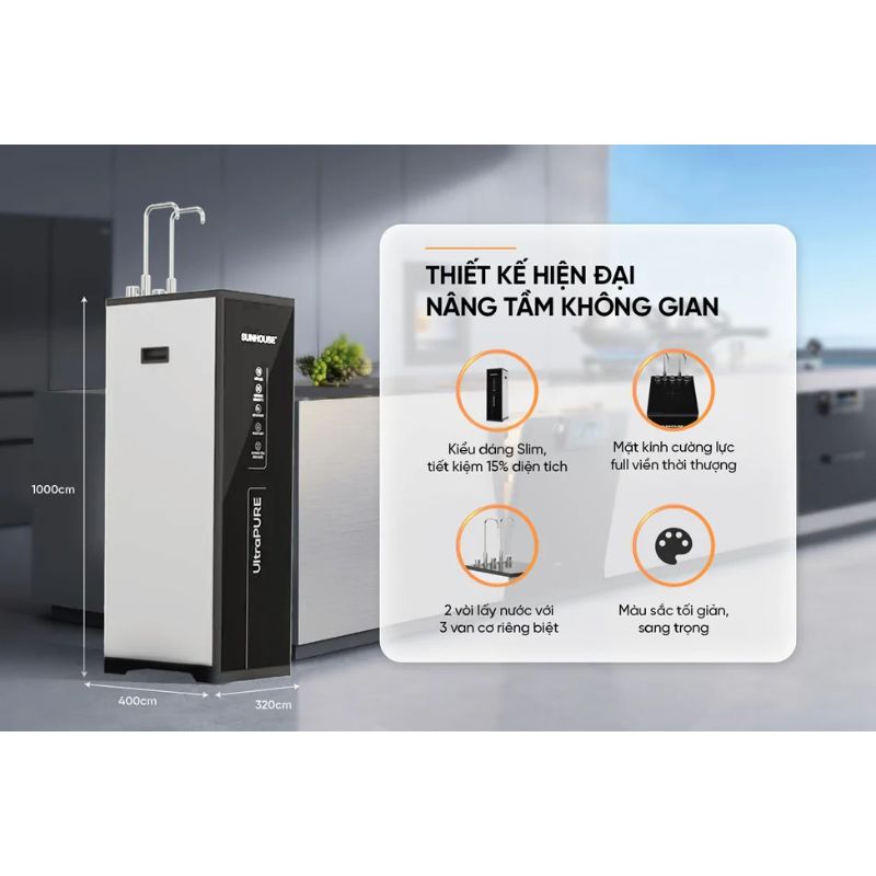 Máy lọc nước Sunhouse SHA76636KL 4 Kích thước máy lọc nước Sunhouse SHA76636KL