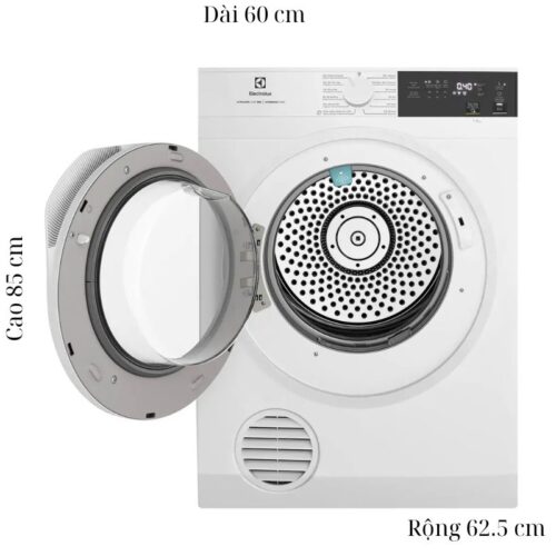 Máy Sấy Thông Hơi Electrolux 9 Kg EDS904H3WC 7 Kích thước máy Sấy Thông Hơi Electrolux 9 Kg EDS904H3WC