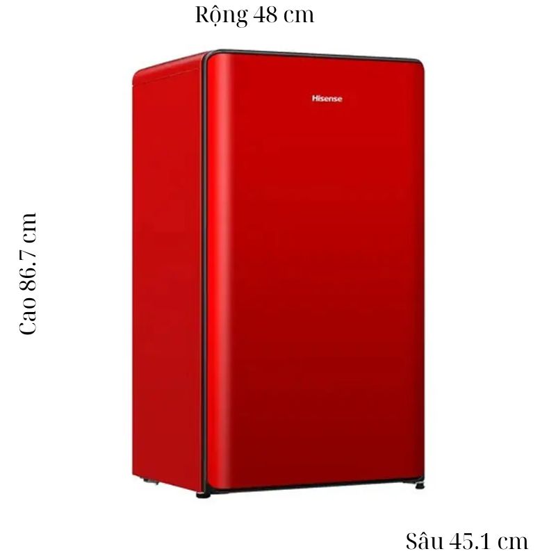 Tủ Lạnh 1 cánh mini 82 Lít Hisense HR08DR 5 Kích thước tủ Lạnh 1 cánh mini 82 Lít Hisense HR08DR