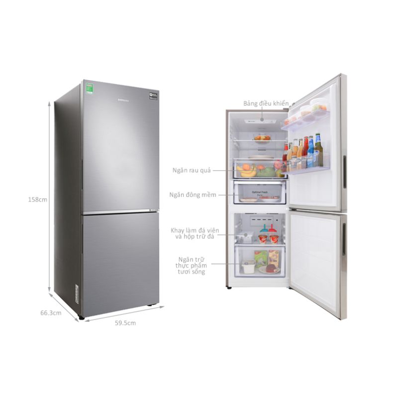 Tủ Lạnh 2 cánh Inverter 280 Lít Samsung RB27N4010S8/SV 6 Kích thước tủ Lạnh 2 cánh Inverter 280 Lít Samsung RB27N4010S8