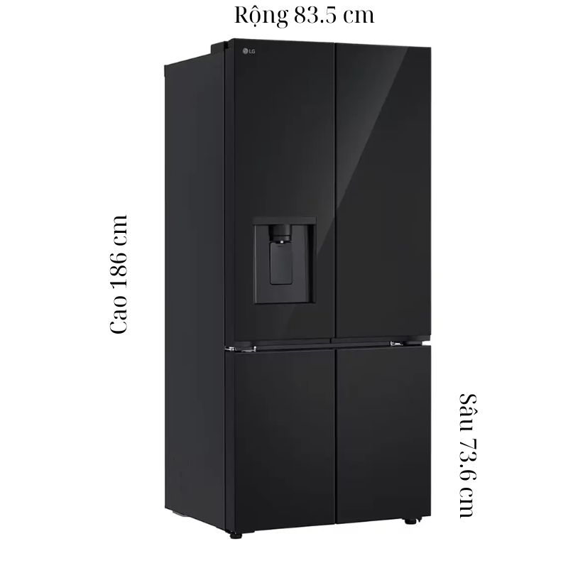 Tủ Lạnh 4 cánh Multi Door Inverter 607 Lít LG LFD61BLGA 6 Kích thước tủ Lạnh 4 cánh Multi Door Inverter 607 Lít LG LFD61BLGA