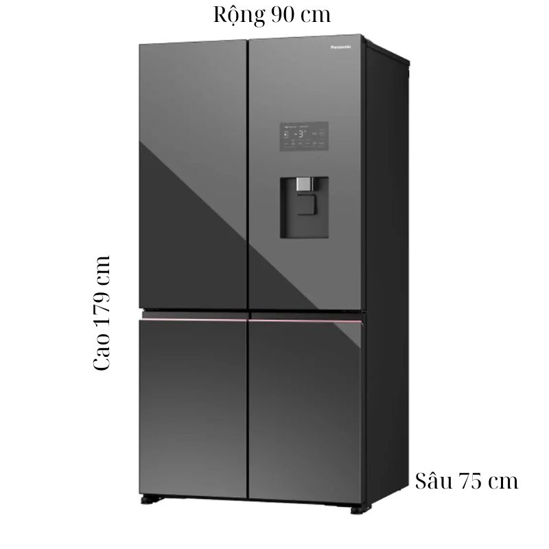 Tủ Lạnh 4 cánh Multi Door Inverter 621 Lít PRIME+ Edition Panasonic NR-XY680YHHV 6 Kích thước tủ Lạnh 4 cánh Multi Door Inverter 621 Lít PRIME+ Edition Panasonic NR-XY680YHHV