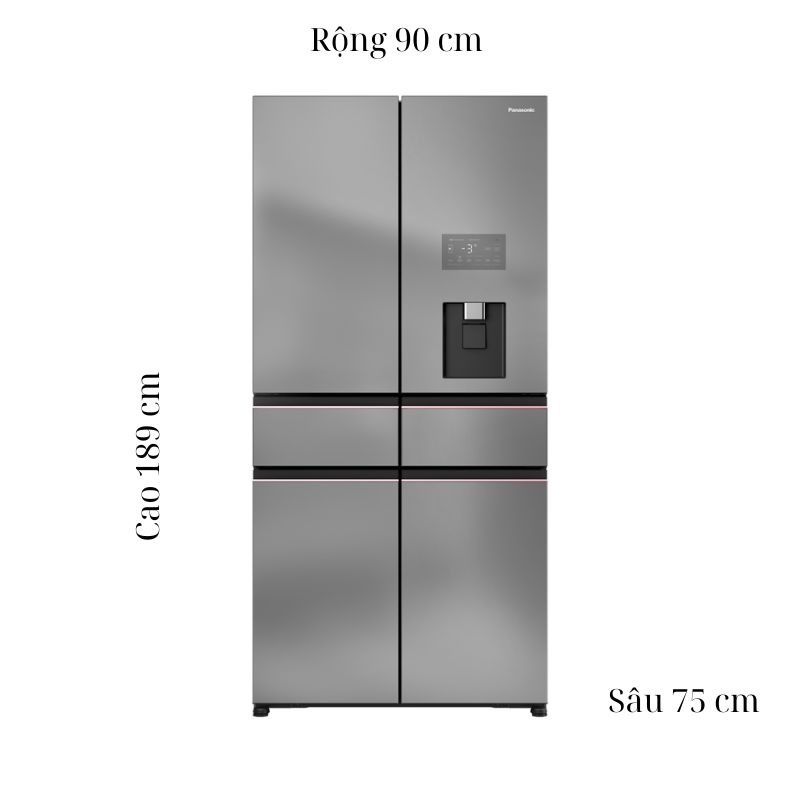 Tủ Lạnh 6 cánh Multi Door Inverter 650 Lít PRIME+ Edition Panasonic NR-WY720ZHHV 6 Kích thước tủ Lạnh 6 cánh Multi Door Inverter 650 Lít PRIME+ Edition Panasonic NR-WY720ZHHV