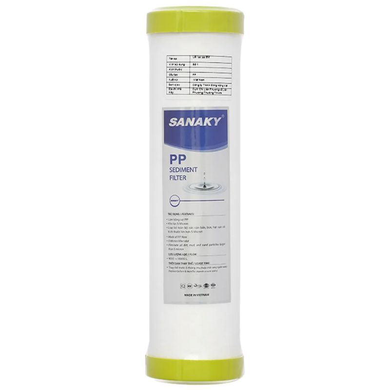Lõi lọc nước Sanaky Số 1 PP 5 Micron 3 Lõi lọc nước Sanaky Số 1 PP 5 Micron