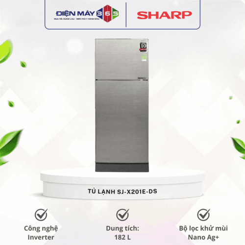 Tủ Lạnh 2 cánh Inverter 196 Lít Sharp SJ-X201E-DS