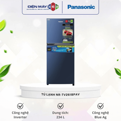 Tủ Lạnh 2 cánh Inverter 234 Lít Panasonic NR-TV261BPAV