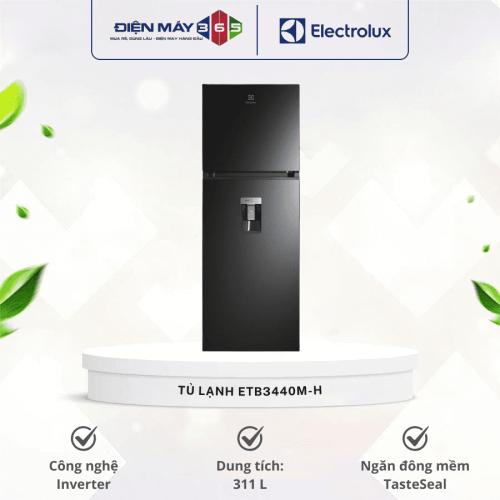 Tủ Lạnh 2 cánh Inverter 312 Lít Electrolux ETB3440M-H
