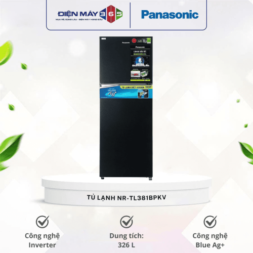 Tủ Lạnh 2 cánh Inverter 366 Lít Panasonic NR-TL381BPKV