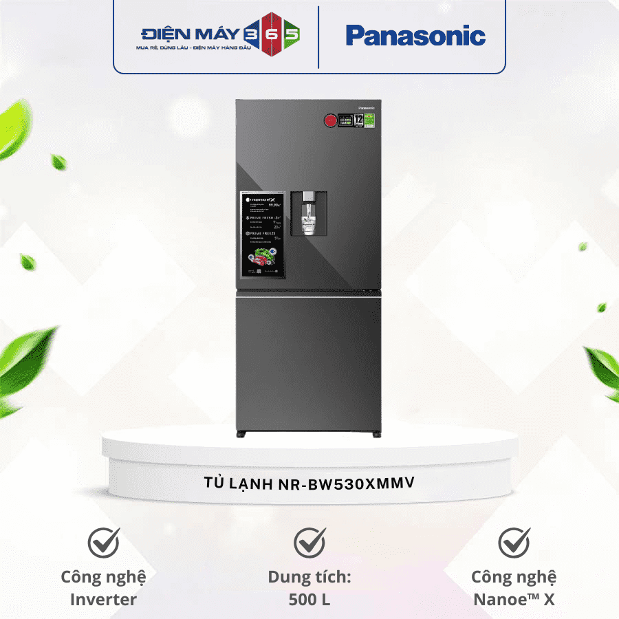 Tủ Lạnh 2 cánh Inverter 500 Lít Panasonic NR-BW530XMMV 3 Tủ Lạnh 2 cánh Inverter 500 Lít Panasonic NR-BW530XMMV