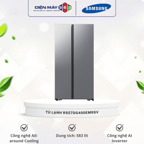 Tủ lạnh 2 cánh side by side Inverter 583 Lít Samsung RS57DG400EM9SV