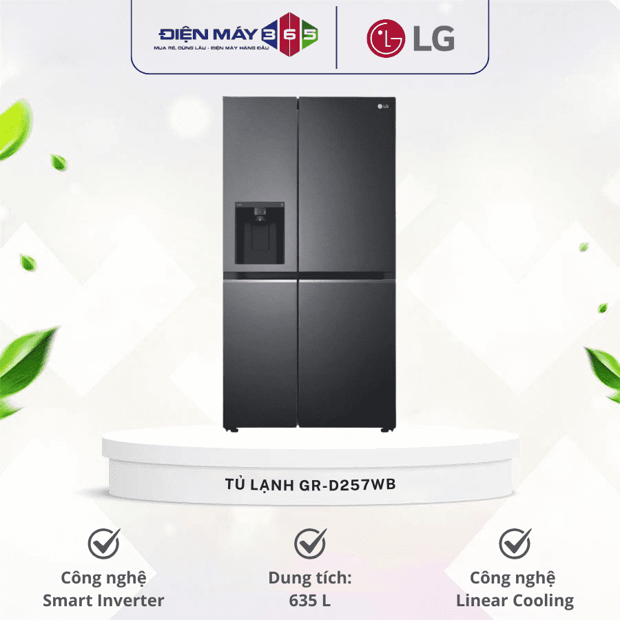 Tủ Lạnh 2 cánh side by side Inverter 635 Lít LG GR-D257WB 3 Tủ Lạnh 2 cánh side by side Inverter 635 Lít LG GR-D257WB