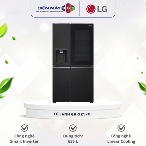 Tủ Lạnh 2 cánh side by side Inverter 635 Lít LG GR-X257BL 10 tu lanh 2 canh side by side inverter 635 lit lg gr x257bl optimized