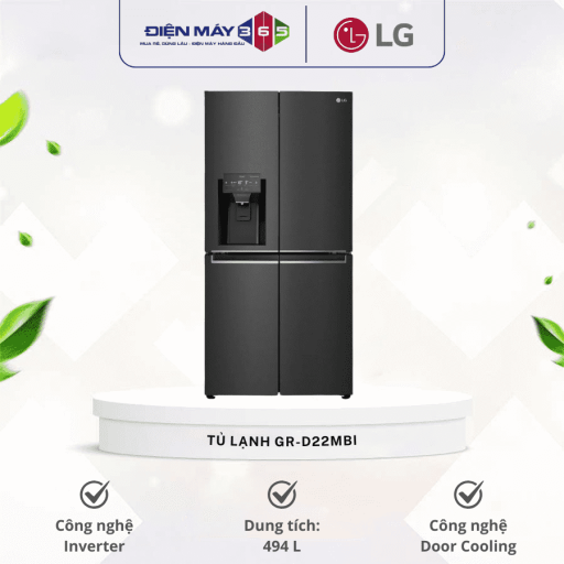 Tủ Lạnh 4 cánh Multi Door Inverter 494 Lít LG GR-D22MBI 10 tu lanh 4 canh multi door inverter 494 lit lg gr d22mbi optimized