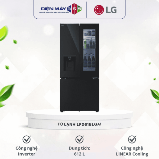 Tủ Lạnh 4 cánh Multi Door Inverter 612 Lít LG LFD61BLGAI 10 tu lanh 4 canh multi door inverter 612 lit lg lfd61blgai optimized