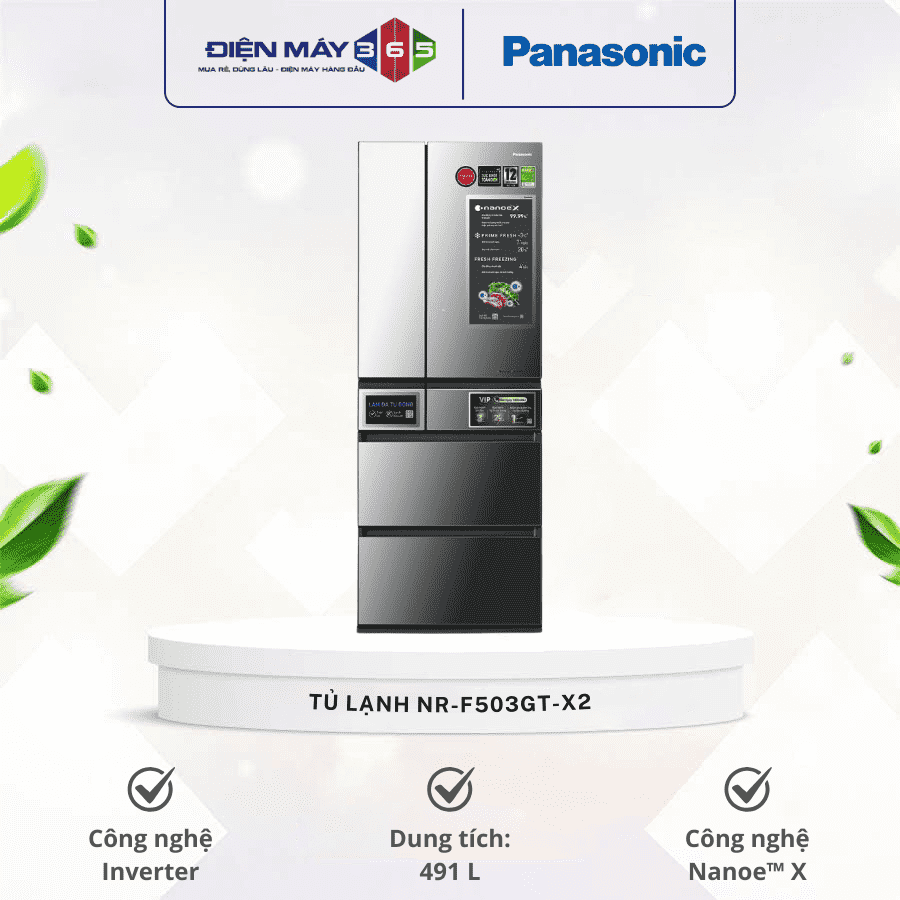 Tủ Lạnh 6 cánh Multi Door Inverter 491 Lít Panasonic NR-F503GT-X2 3 Tủ Lạnh 6 cánh Multi Door Inverter 491 Lít Panasonic NR-F503GT-X2