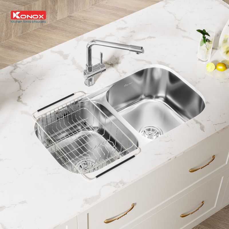Chậu rửa bát Konox KN8246DUA 4 Ảnh chậu rửa bát Konox KN8246DUA