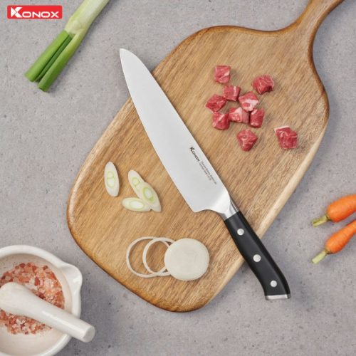 Dao đầu bếp thép Đức Konox Emmitt Series 8″ Chef Knife 7 Ảnh dao đầu bếp thép Đức Konox Emmitt Series 8″ Chef Knife