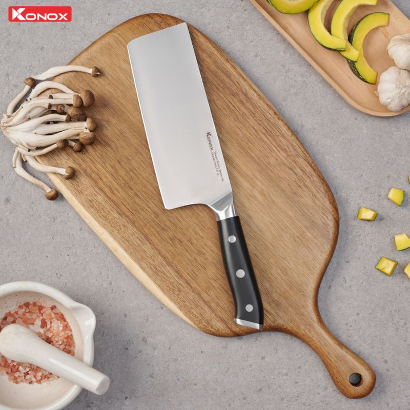 Dao thái lớn thép Đức Konox Emmitt Series 7″ Chopper 4 Ảnh dao thái lớn thép Đức Konox Emmitt Series 7″ Chopper