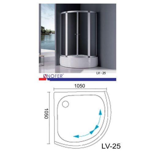 Phòng tắm vách kính Euroking LV-25 5 Kích thước phòng tắm vách kính Euroking LV-25