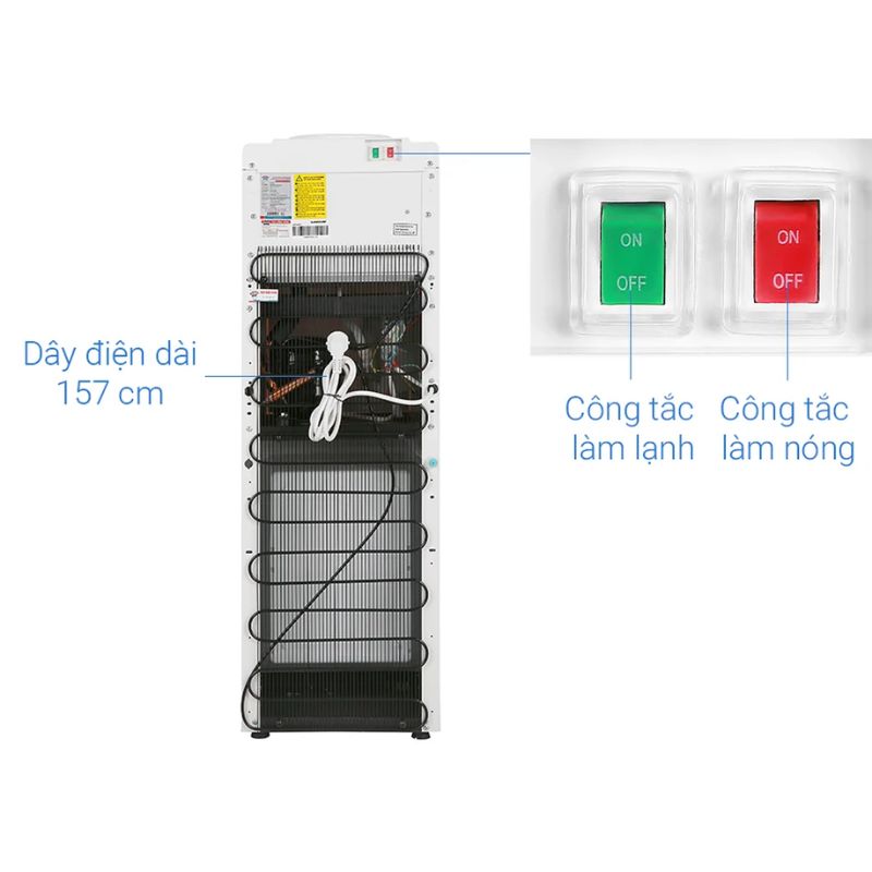 Cây nước nóng lạnh Sunhouse SHD9612 5 Mặt sau cây nước nóng lạnh Sunhouse SHD9612
