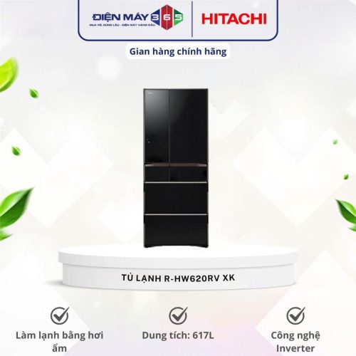 Tủ Lạnh 6 cánh Multi doors Inverter 617 Lít Hitachi R-HW620RV XK