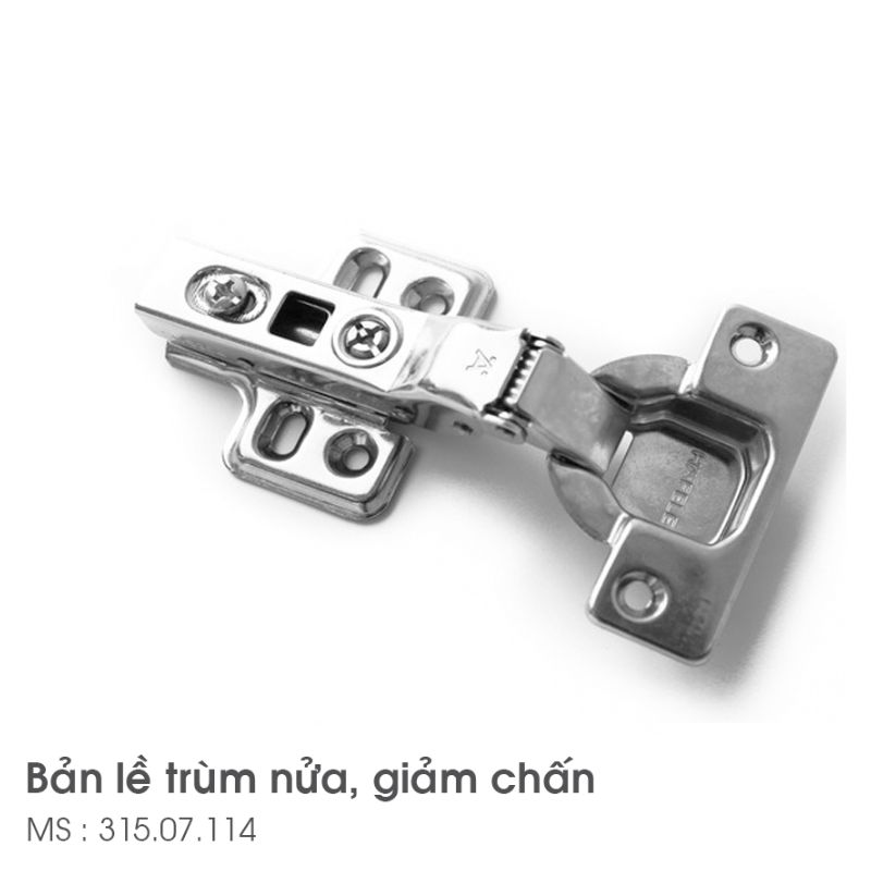 Bản lề trùm ngoài Metalla SM 110° Giảm Chấn Hafele 315.07.114 3 Bản lề trùm ngoài Metalla SM 110° Giảm Chấn Hafele 315.07.114