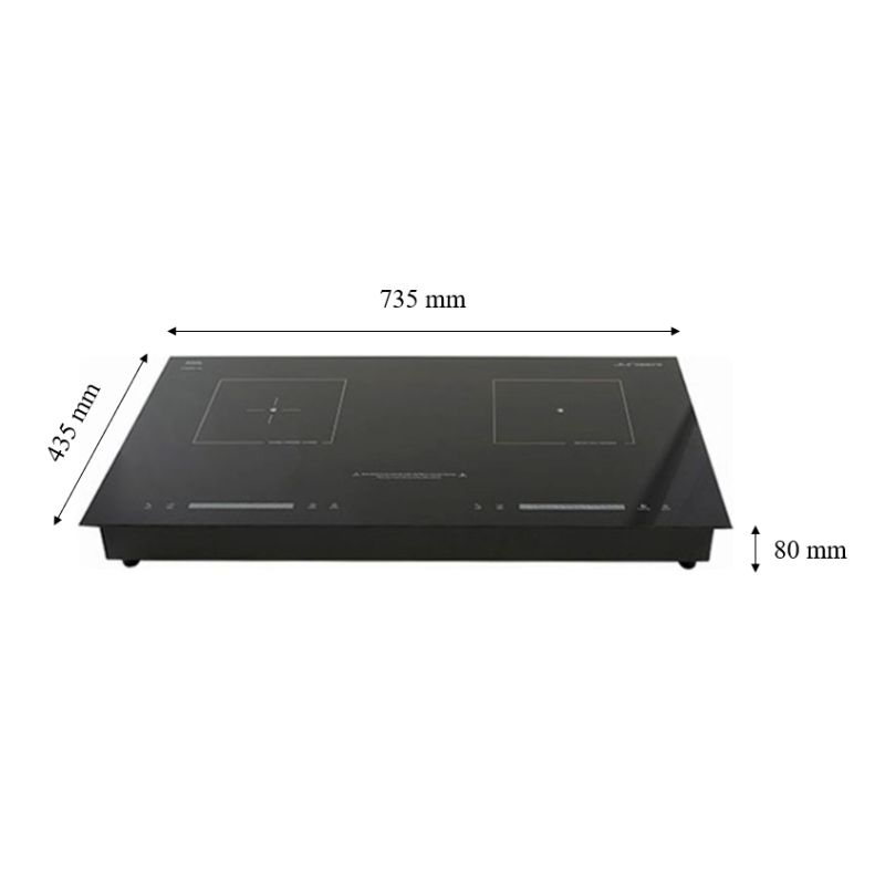 Bếp từ kết hợp hồng ngoại Junger ID-16 lắp âm 5 Kích thước bếp từ kết hợp hồng ngoại Junger ID-16 lắp âm