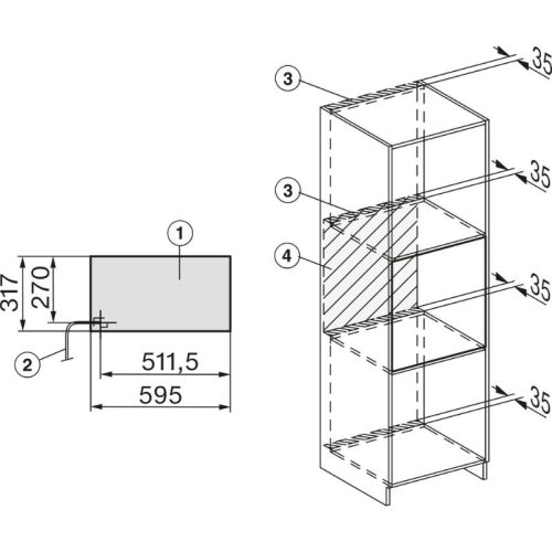 Ngăn kéo hâm nóng Miele ESW 7030 GRGR 9 Kích thước ngăn kéo hâm nóng Miele ESW 7030 GRGR