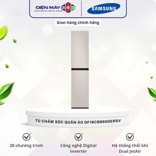 Tủ chăm sóc quần áo thông minh Samsung Bespoke AirDresser 3 móc DF18CB8600ERSV