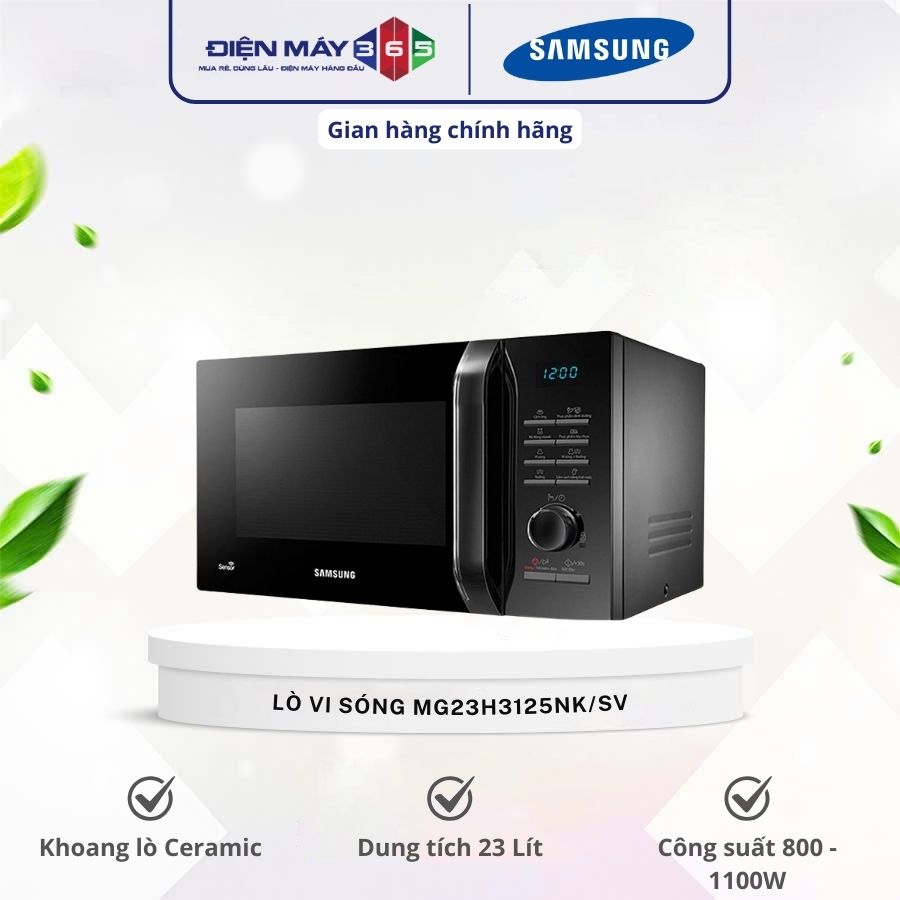 Lò vi sóng Samsung MG23H3125NK/SV 23 lít 3 Lò vi sóng Samsung MG23H3125NK/SV 23 lít