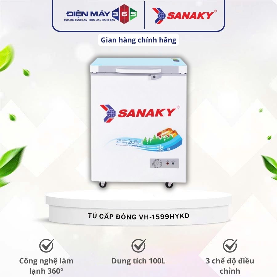 Tủ đông Sanaky VH1599HYKD 150 lít 3 Tủ đông Sanaky VH1599HYKD 150 lít