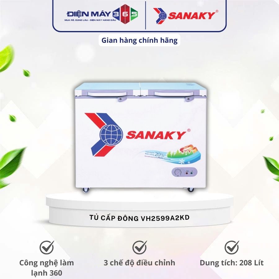 Tủ Đông SANAKY VH2599A2KD 3 Tủ Đông SANAKY VH2599A2KD