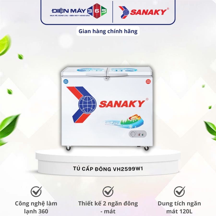 Tủ Đông SANAKY VH2599W1 3 Tủ Đông SANAKY VH2599W1
