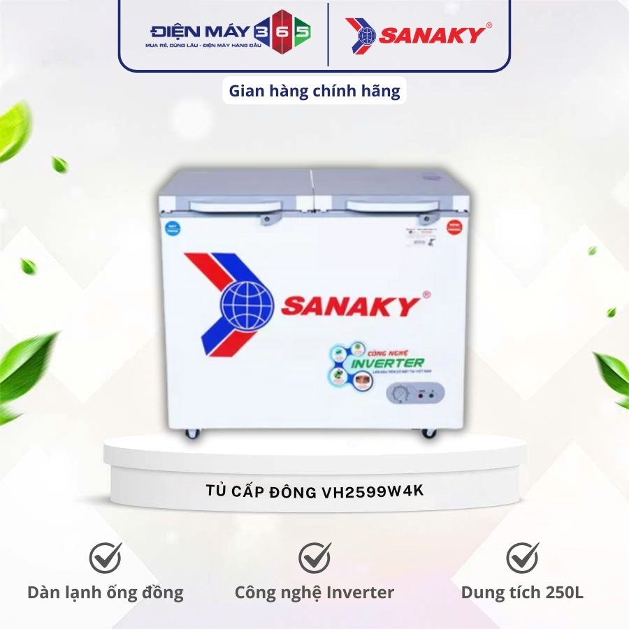 Tủ Đông SANAKY VH2599W4K 3 Tủ Đông SANAKY VH2599W4K