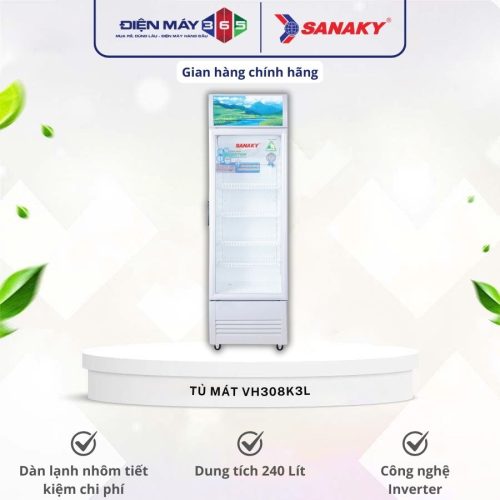 Tủ mát Sanaky 240 lít VH308K3L