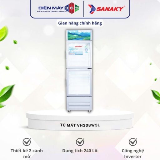 Tủ mát Sanaky 240 lít VH308W3L 10 VH308W3L