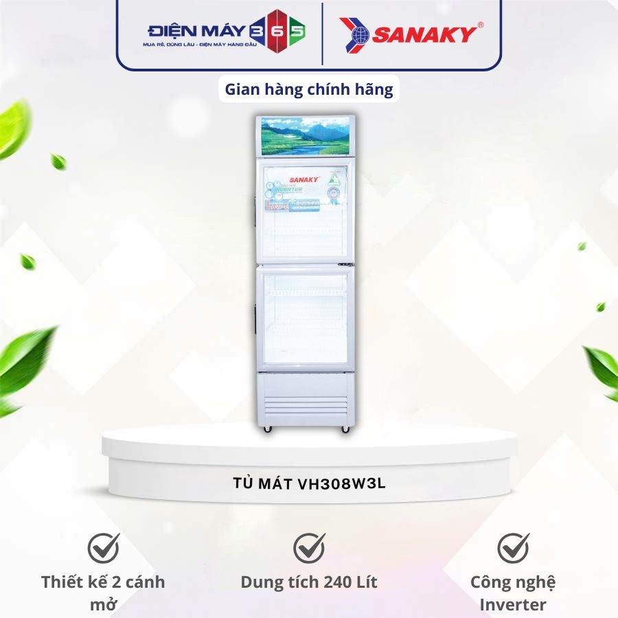 Tủ mát Sanaky 240 lít VH308W3L 3 Tủ mát Sanaky 240 lít VH308W3L