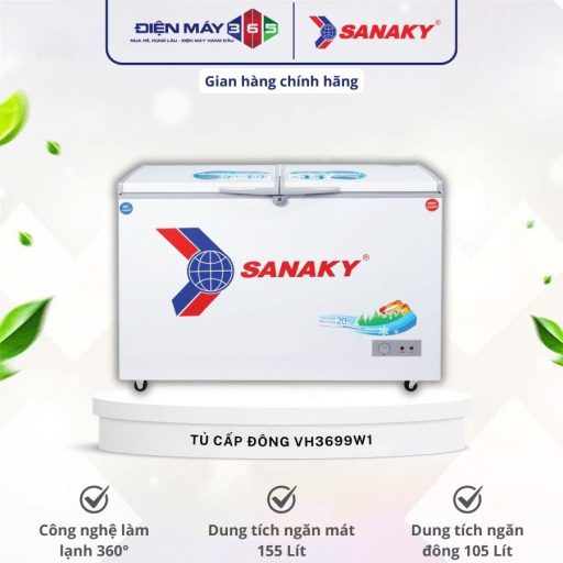 Tủ Đông VH3699W1 SANAKY 10 VH3699W1