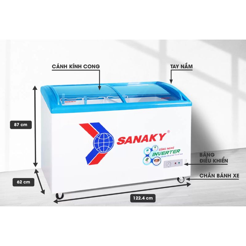 Tủ Đông SANAKY VH4899K3 6 Kích Thước Tủ Đông SANAKY VH4899K3