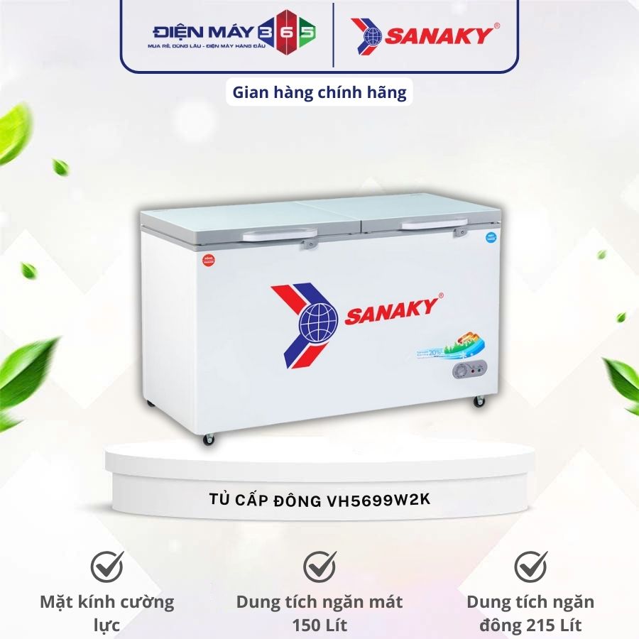 Tủ Đông SANAKY VH5699W2K 3 Tủ Đông SANAKY VH5699W2K