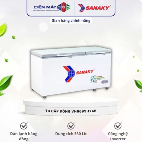 Tủ đông 530 lít Inverter Sanaky VH6699HY4K