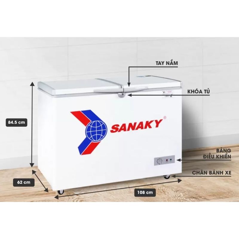 Tủ Đông SANAKY VH285A2 5 Kích Thước Tủ Đông SANAKY VH285A2
