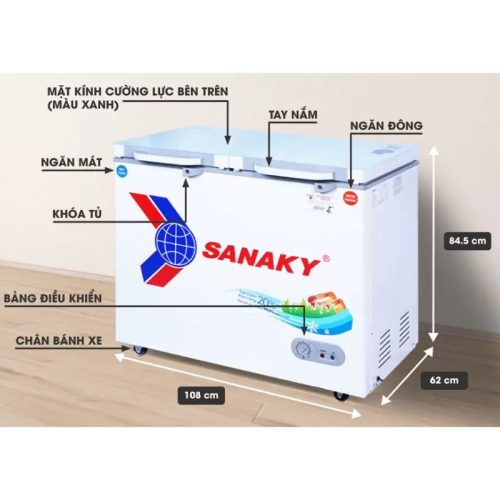 Tủ Đông SANAKY VH2899W2KD 9 Kích Thước Tủ Đông SANAKY VH2899W2KD